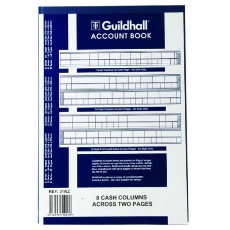 Guildhall 8 Cash Columns Account Book