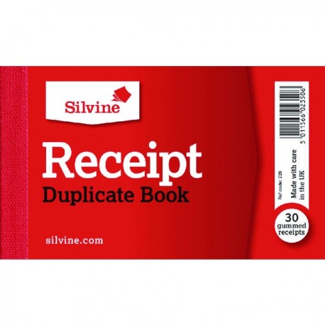 Silvine Duplicate Receipt Book 228 Pk36