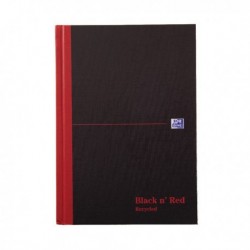 Black n Red A5 Hardback Ruled Notebook