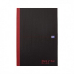 Black n Red A4 Rcycd Casebound Notebook