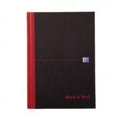 Black n Red A5 Ruled Casebound Notebook