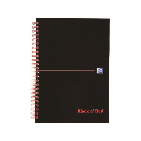 Black n Red Notebook A5 Feint Pk5