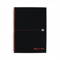 Black n Red WireBound HBk A4 Notebook
