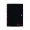 Black n Red Notebook A4 Quadrille Pk5