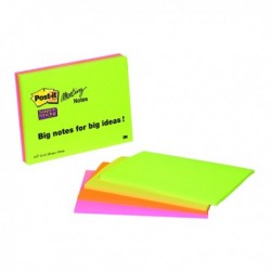 Post-it Neon S/Sticky Meeting Notes Pk4