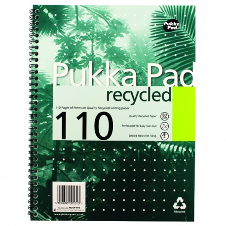 Pukka Recycled Wire Notebook A4 Pk3