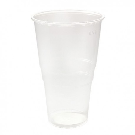 Plastic Pint Glass Clear Pk50