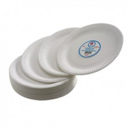 White 7 Inch Paper Plate Pk100