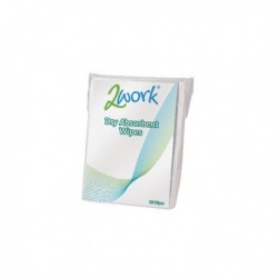 2Work Absorbent Dry Wipes Pk50