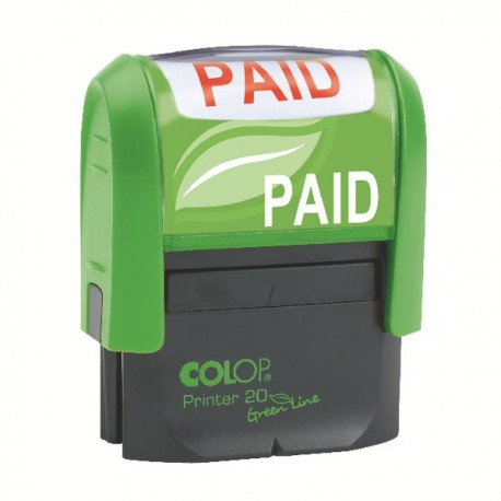 Colop Green Line Stamp PAID GLP20PAID