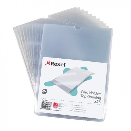 Rexel Card Holder Open Top A5 Clear Pk25