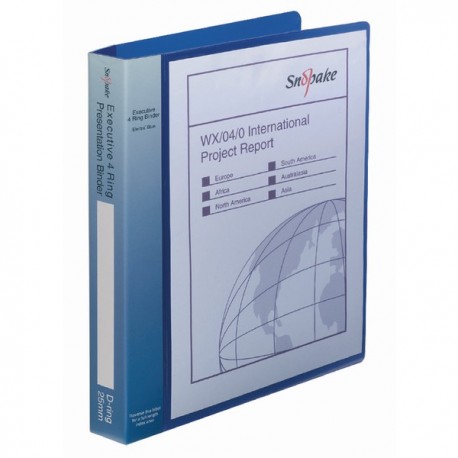 Snopake A4 El/Blue Exec Prestn 4D Binder