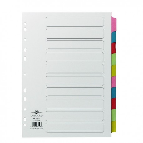 Concord 10-Pt Printed Subject Divider A4