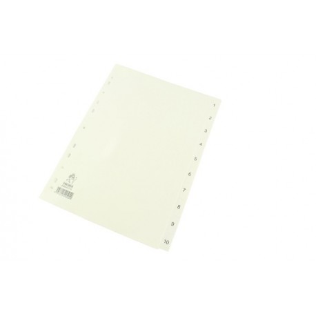 White A4 1-10 Index Dividers