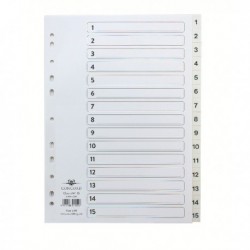 Concord Index 1-15 Board Clear Tabs A4