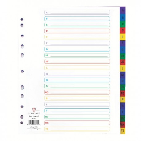 Concord A-Z Extra Wide Multi Index A4