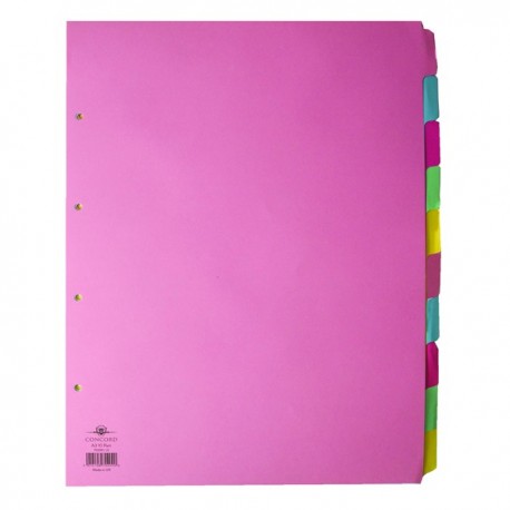 Concord 10-Pt Subject Divider A3 Asstd