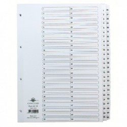 Concord A4 Index 1-50 Board Clear Tabs
