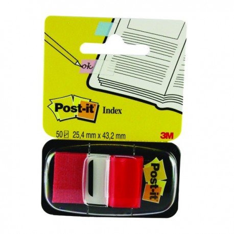 Post-it Red Index Tab 25mm Pk12