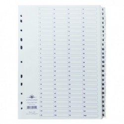 Concord A4 Index 1-100 Board Clear Tabs