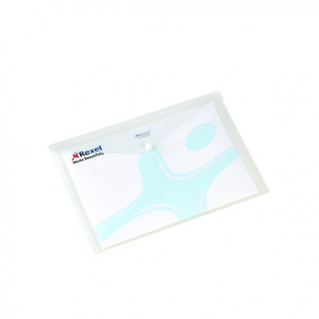 Rexel Popper Folder A4 Clear Wht Pk5