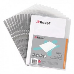 Rexel Nyrex Pres Pocket Side A4 Pk25