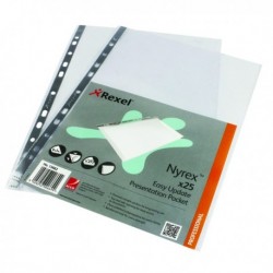 Rexel Nyrex Pres Pocket Top Side A4 Pk25