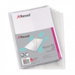 Rexel Nyrex Single Wallets A4 Clear Pk25