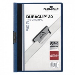 Durable 3mm Duraclip File A4 Dk Blu P25
