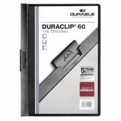 Durable 6mm Duraclip File A4 Black Pk25