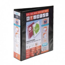 Elba Panorama 2D Lever Arch A4 Blk Pk5