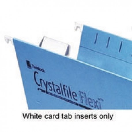 Rexel Crystalfile Flexi Tab Ins Wht P50