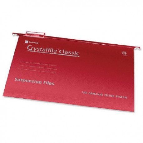 Rexel Crystalfile Suspn Files FS Red P50