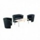 FF Arista Black Tub Chair Vinyl KF03527