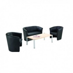 FF Arista Black Tub Chair Vinyl KF03527