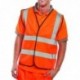 Hi-Viz Vest Orange EN ISO 20471 Lge