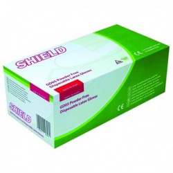 Shield Powder-Free Med Latex Glove Pk100