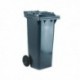 Grey 2 Wheel Refuse Container 140 Ltr