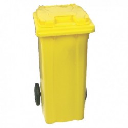 Yellow 2 Wheel Refuse Container 240 Ltr