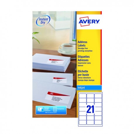 Avery J8160-25 QuickDRY Inkj Label P525