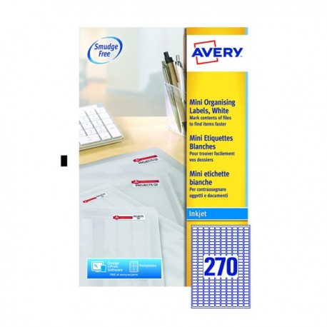 Avery Inkjet Mini Ink Labels Wht Pk6750