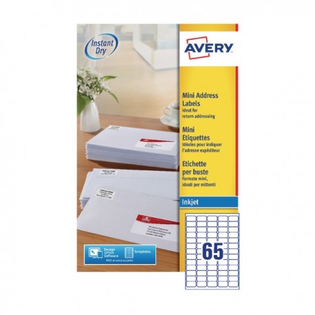 Avery Inkjet Mini Labels Wht Pk1625