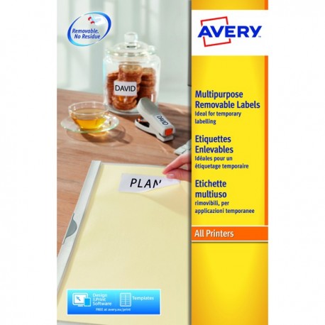 Avery L4737REV-25 Removable Labels Pk675