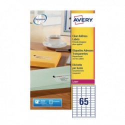 Avery Laser Mini Labels Clear Pk1625