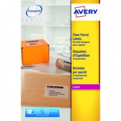 Avery L7567-25 Laser Labels Clear Pk25
