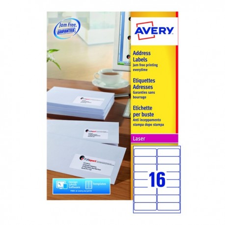 Avery L7162-500 Address Label White P8000