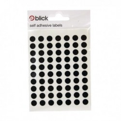 Blick Coloured Labels 8mm Black Pk9800