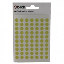 Blick Coloured Labels 8mm Yellow Pk9800