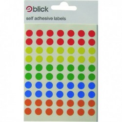 Blick Coloured Labels 8mm Asstd Pk7000