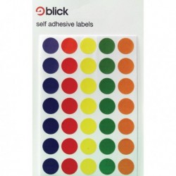 Blick Coloured Labels 13mm Asstd Pk2800